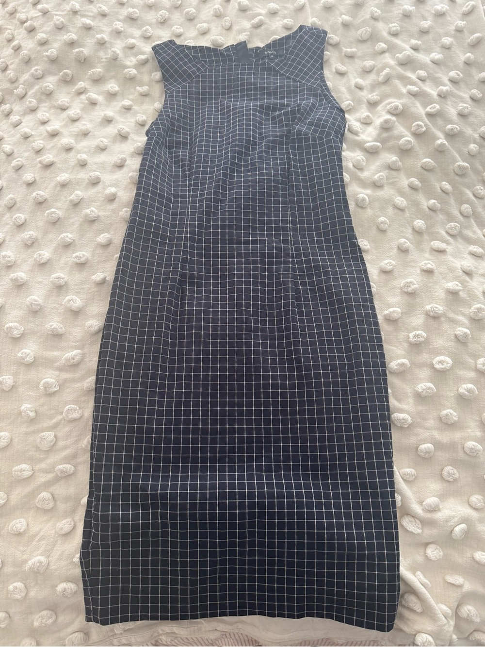 RW&CO. Navy Dress with White Windowpane Check